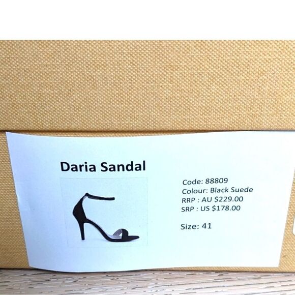 🔴2 for 130🔴 Mode Collective sandal heel Daria black suede, size 41, US 10 - Picture 14 of 15